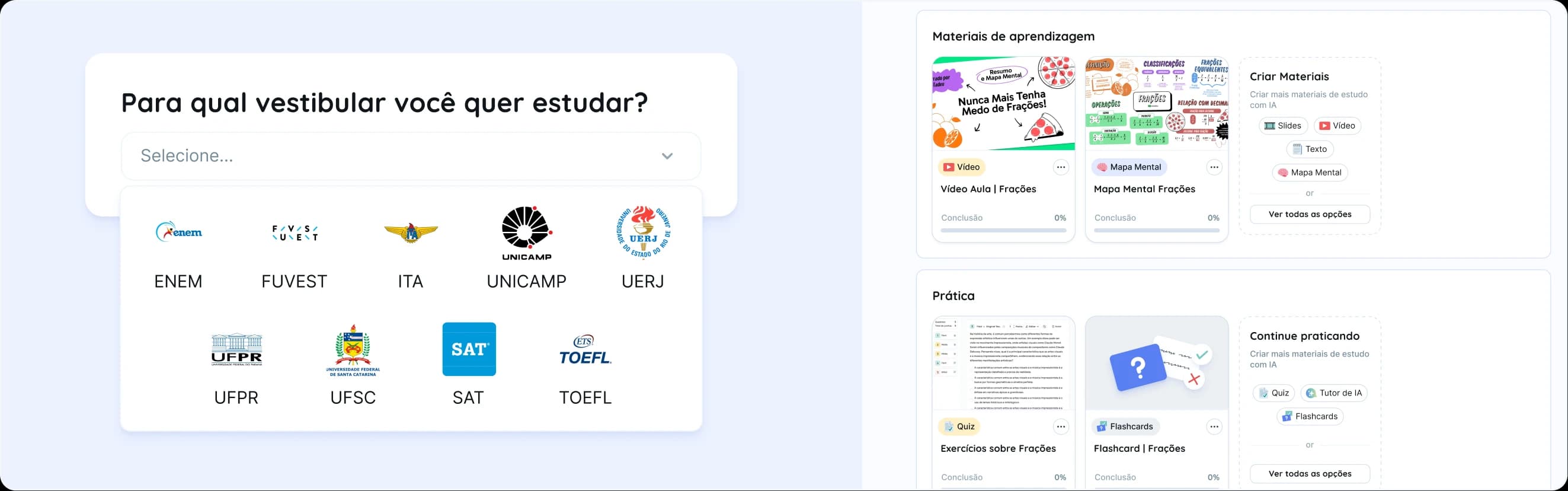 Cronograma de estudos para vestibular