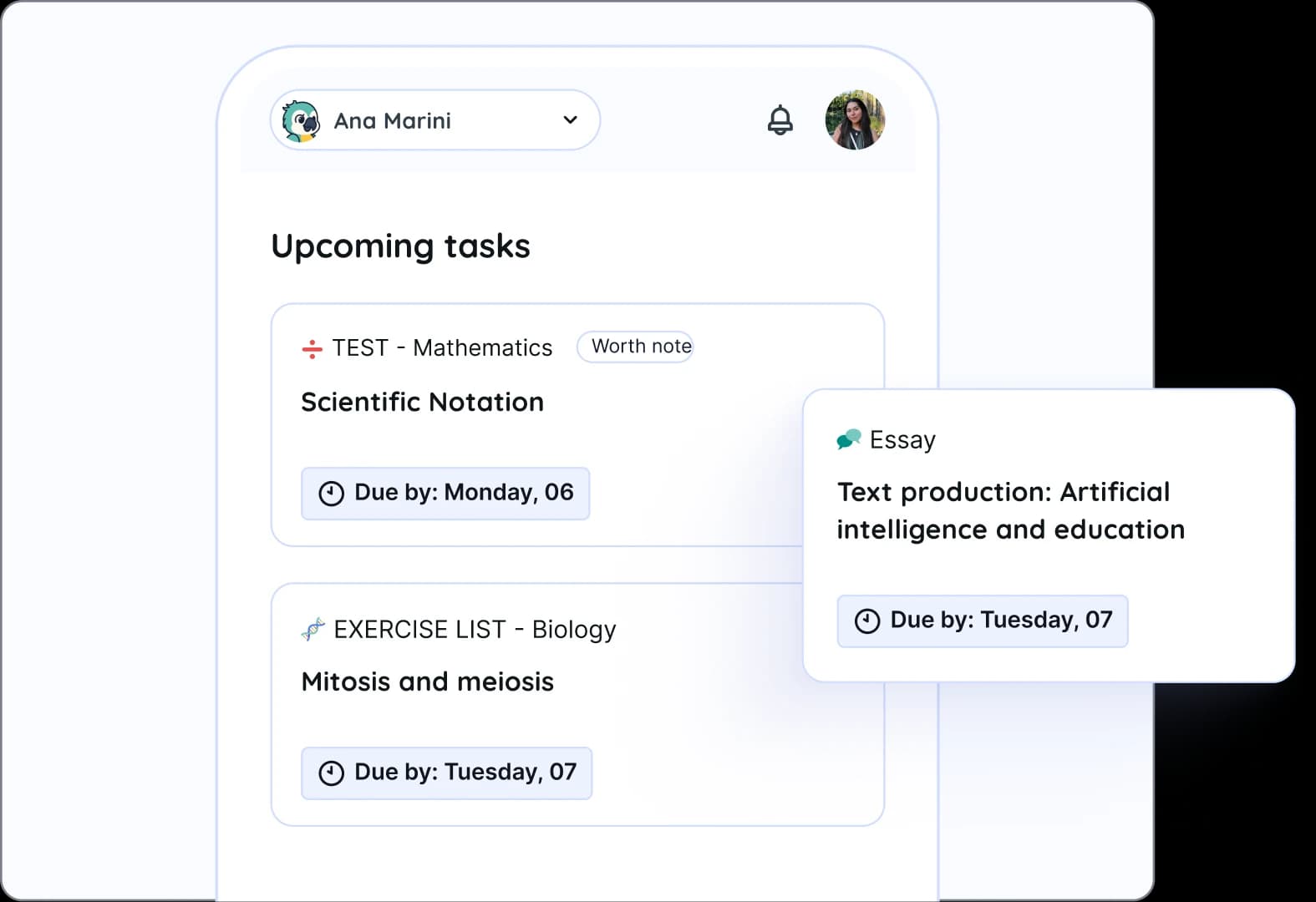 Follow upcoming tasks