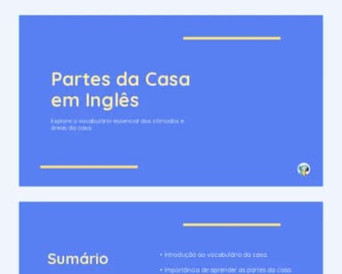 Partes da Casa em Inglês