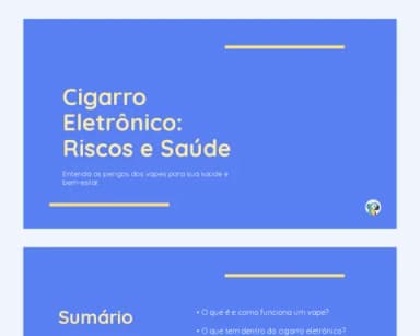 Cigarro Eletrônico: Riscos e Saúde