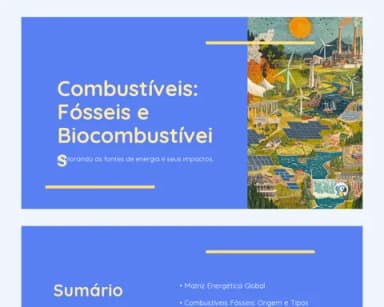 Slide: Combustíveis: Fósseis e Biocombustíveis