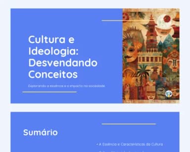 Slide: Cultura e Ideologia: Desvendando Conceitos